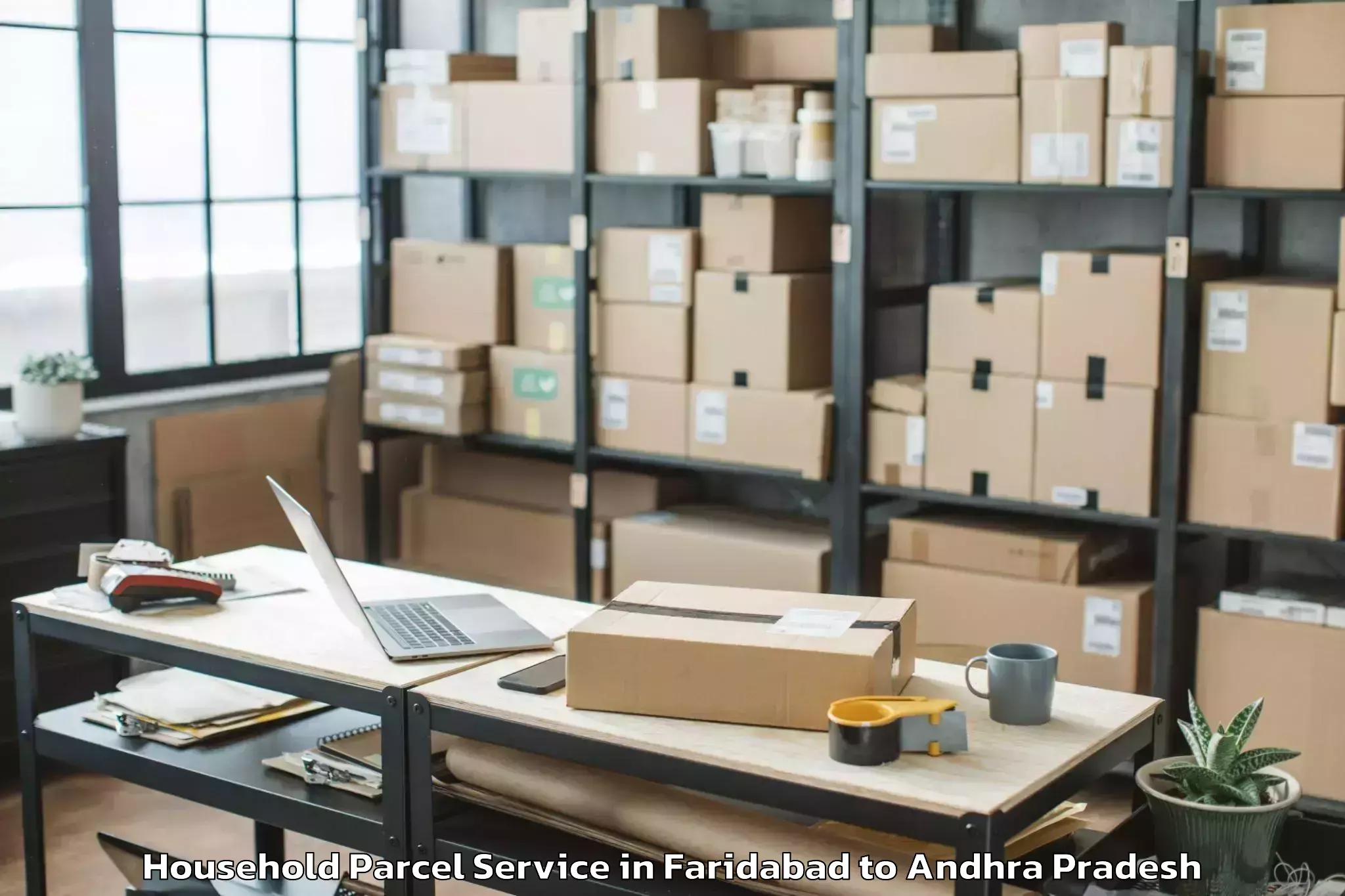 Book Your Faridabad to Cherukupalle Arumbaka Household Parcel Today